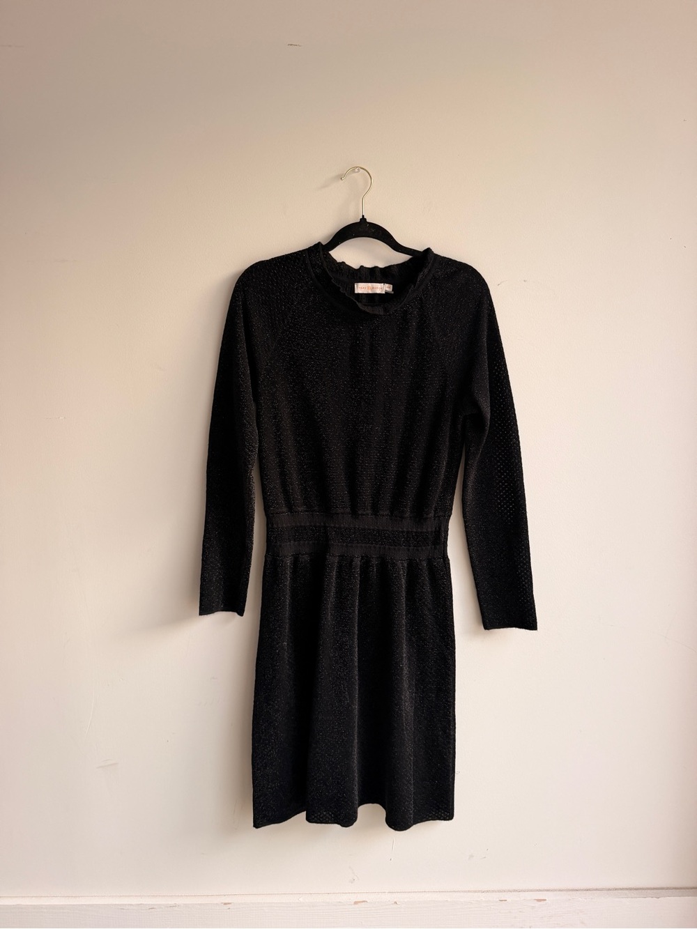 Tory Burch Black Long-Sleeve Knit Dress